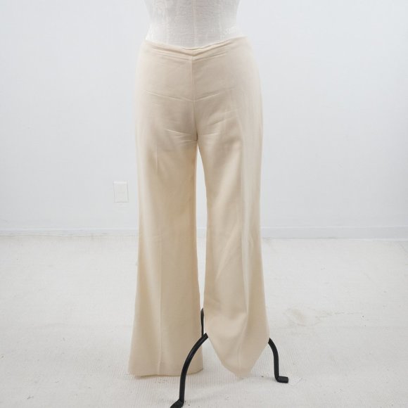 Ralph Lauren 6 Wide Leg Wool Trouser Pants Cream - Picture 4 of 10